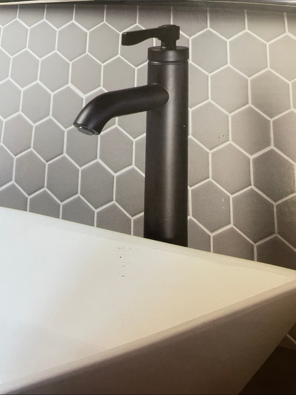 Allen+Roth Matte  Black Vessel Filler Bathroom Faucet